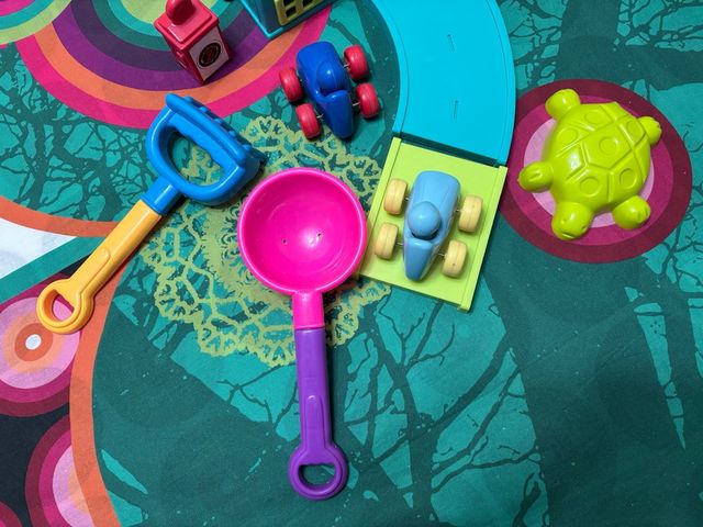 Juego de garaje y coches de playa