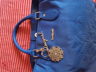 Bolso Desigual Azul y Dorado