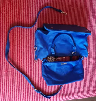 Bolso Desigual Azul y Dorado