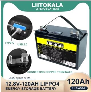 Batería litio LiitoKala 12.8V 120Ah LiFePO4