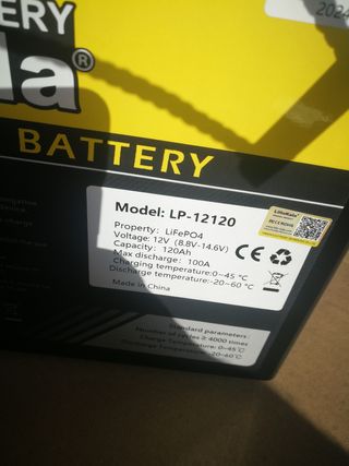 Batería litio LiitoKala 12.8V 120Ah LiFePO4