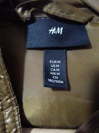 Chaqueta acolchada hombre ocre talla M