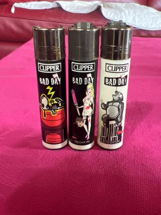 3 accendini Clipper Bad Day