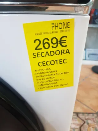 Secadora Cecotec 8kg