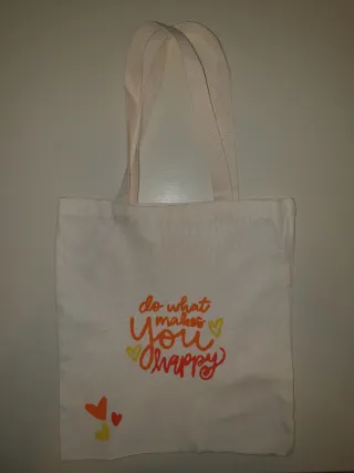 Tote bag cotone do what makes you happy