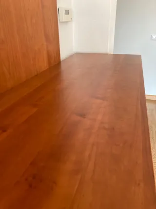 Mueble de salón modular madera y cristal