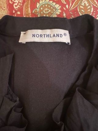 Maglia Northland nera tulle con rouches M/L