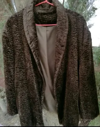 Chaqueta Astracán Marrón Vintage Talla Única