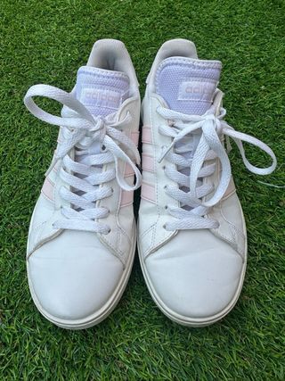 Adidas Zapatillas Rosa y Blancas Talla 39