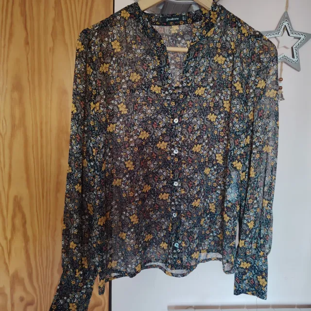 Blusa floral otoño manga larga