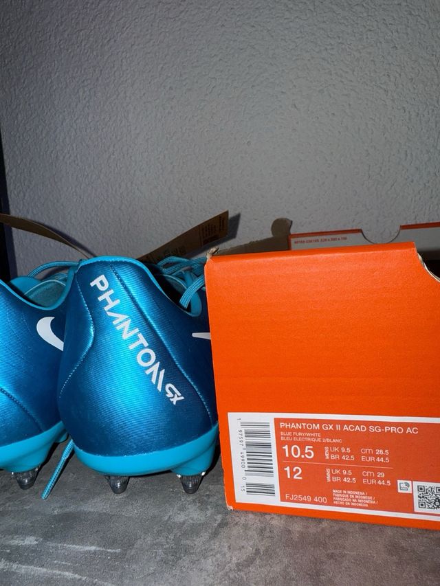 Botas de fútbol Nike azules sin estrenar