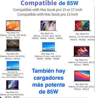 Nuevo cargador T para MacBook Pro, Air            