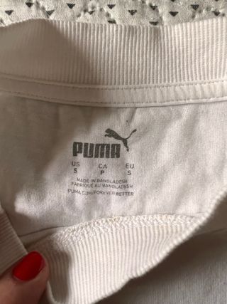 Camiseta Puma Blanca Mujer Talla S