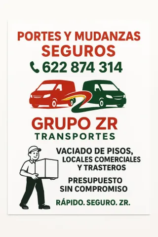 Mudanzas, portes, vaciado de viviendas y locales. 