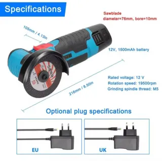 AMOLADORA 12V PORTÁTIL CON 2 BATERÍAS