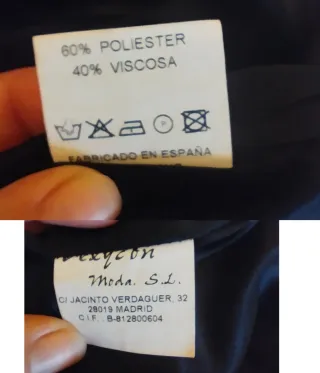 Falda midi asimétrica roja y negra
