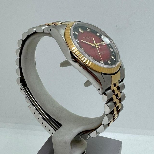 Rolex Datejust 16233 vignette Red diamond full set