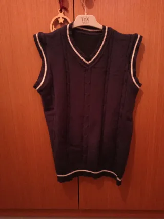 Chaleco jersey azul marino hombre