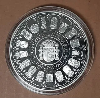 Moneda 10.000 Pesetas Plata 1989 Juan Carlos I.  