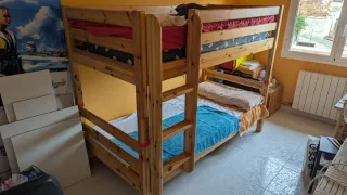 Cama Litera de pino Flexa + 2 colchones