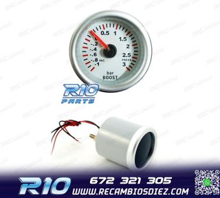 RELOJ PRESIÓN TURBO FONDO BLANCO ILUMINADO