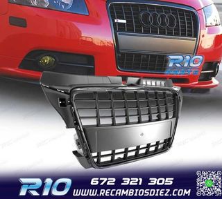 PARRILLA AUDI A3 8P 08-12 LOOK S LINE NEGRO BRILLO