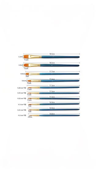 10 pennelli pittura olio acrilici tempere ..