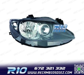 FARO DCH PARA SEAT IBIZA VI 09-12 FONDO NEGRO