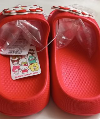 Sandalias Hello Kitty Rojas Originales