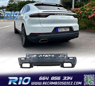PARAGOLPES TRASERO PORSCHE CAYENNE 18-23 + DIFUSOR LOOK TURB