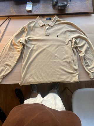 Polo Ralph Lauren manga larga beige, original 
