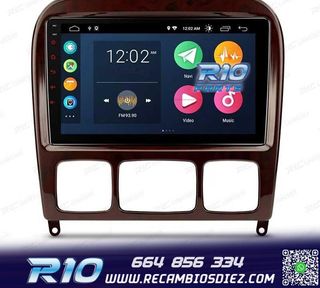 RADIO GPS ANDROID 13 PARA MERCEDES CLASE S W220 98-05