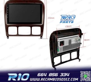 RADIO GPS ANDROID 13 PARA MERCEDES CLASE S W220 98-05