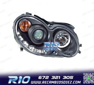 FAROS MERCEDES CLASE CLK W209 02-09 LUZ DIURNA FONDO NEGRO