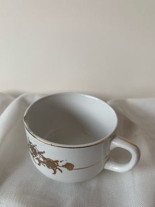 Taza de Café cerámica dorada