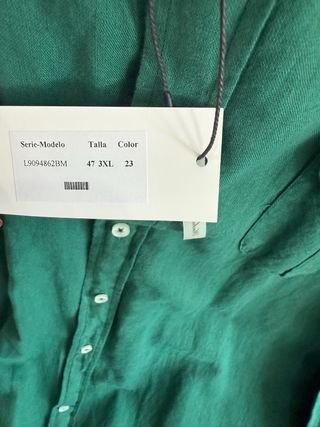 Camisa Marino Verde Talla XXXL