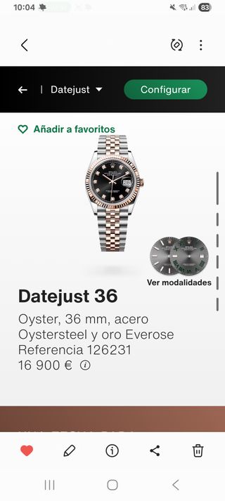 Rolex Datejust Acero y Oro Rosa Diamantes