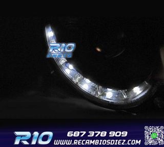 FAROS MERCEDES CLASE CLK W209 02-09 LUZ DIURNA FONDO CROMO