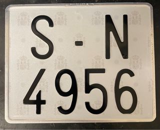 Placa moto clasica
