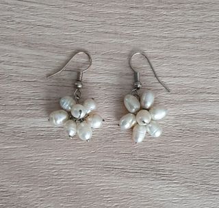 Orecchini Argento Perle Fiume Naturali