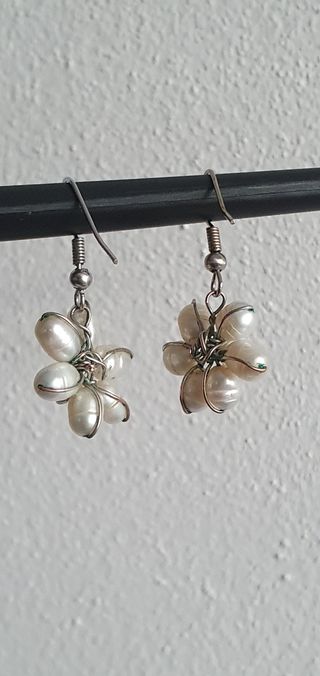 Orecchini Argento Perle Fiume Naturali