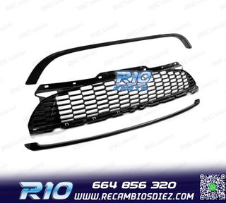 PARRILLA MINI COOPER R56 R57 R55 10-15 LOOK JCW NEGRO BRILLO