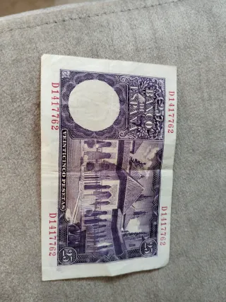 Billete 25 Pesetas España 1954