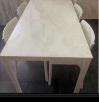 Mesa extensible Ikea 120/180/80 y 4 sillas