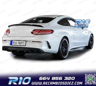 DIFUSOR MERCEDES CLASE C C205 COUPÉ 15-18 LOOK AMG PDC NEGR
