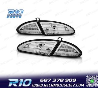 PILOTOS SEAT LEON 1P 04-09 LED FONDO CROMO