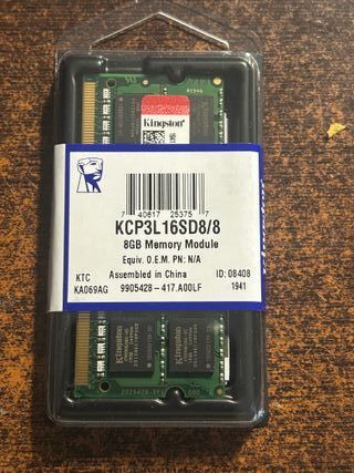 8GB DDR3 SODIMM RAM Kingston Nueva