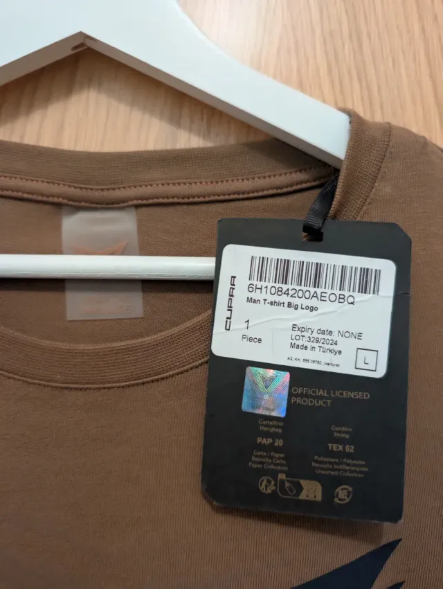 Camiseta Cupra Talla L Marrón