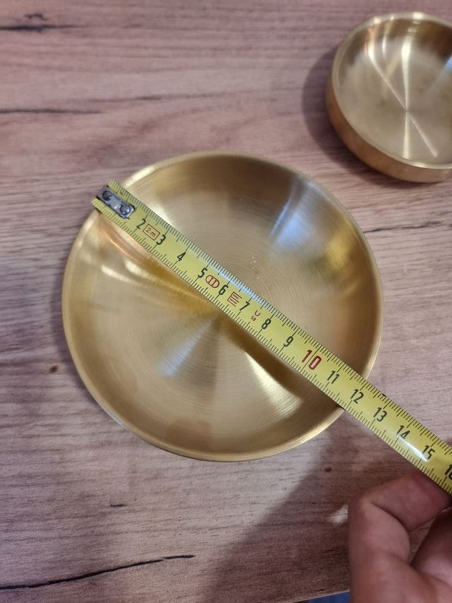 Portavelas dorado metal 12cm