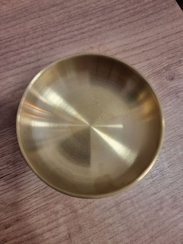 Portavelas dorado metal 12cm